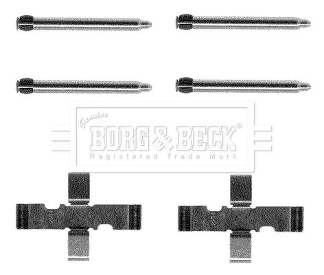 BORG & BECK Комплектующие, колодки дискового тормоза BBK1033